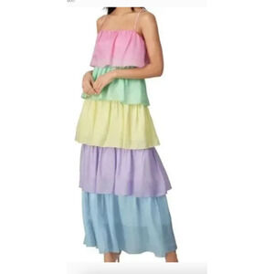 Olivia Rubin Cici Dress Rainbow Maxi Size 10